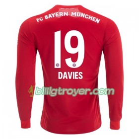 Billige Fotballdrakter FC Bayern München Alphonso Davies 19 Hjemmedraktsett 2019/20 Langermet